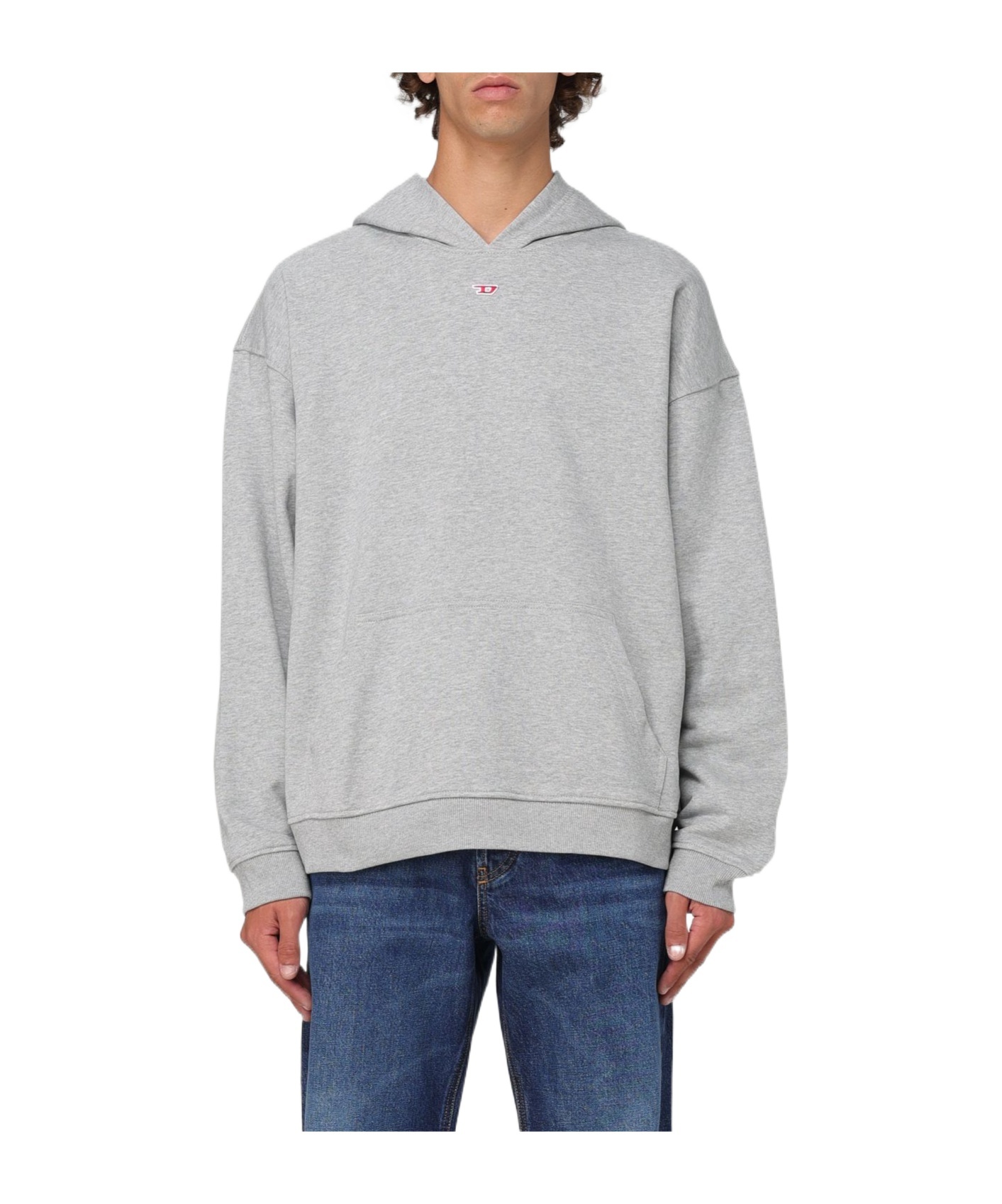 Shop Diesel Hooded Sweater In White