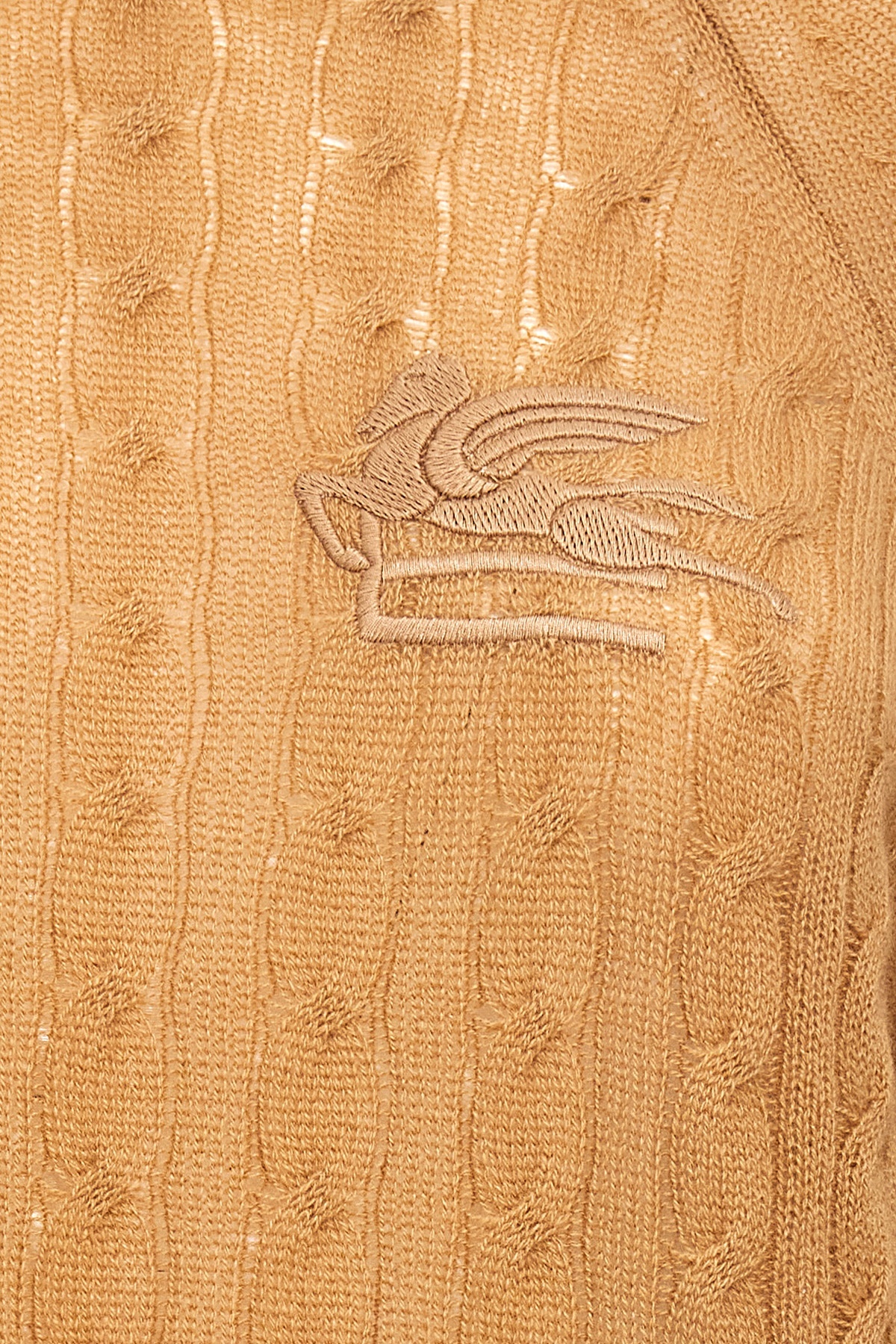 Etro Cable-knit Cashmere Sweater In Brown