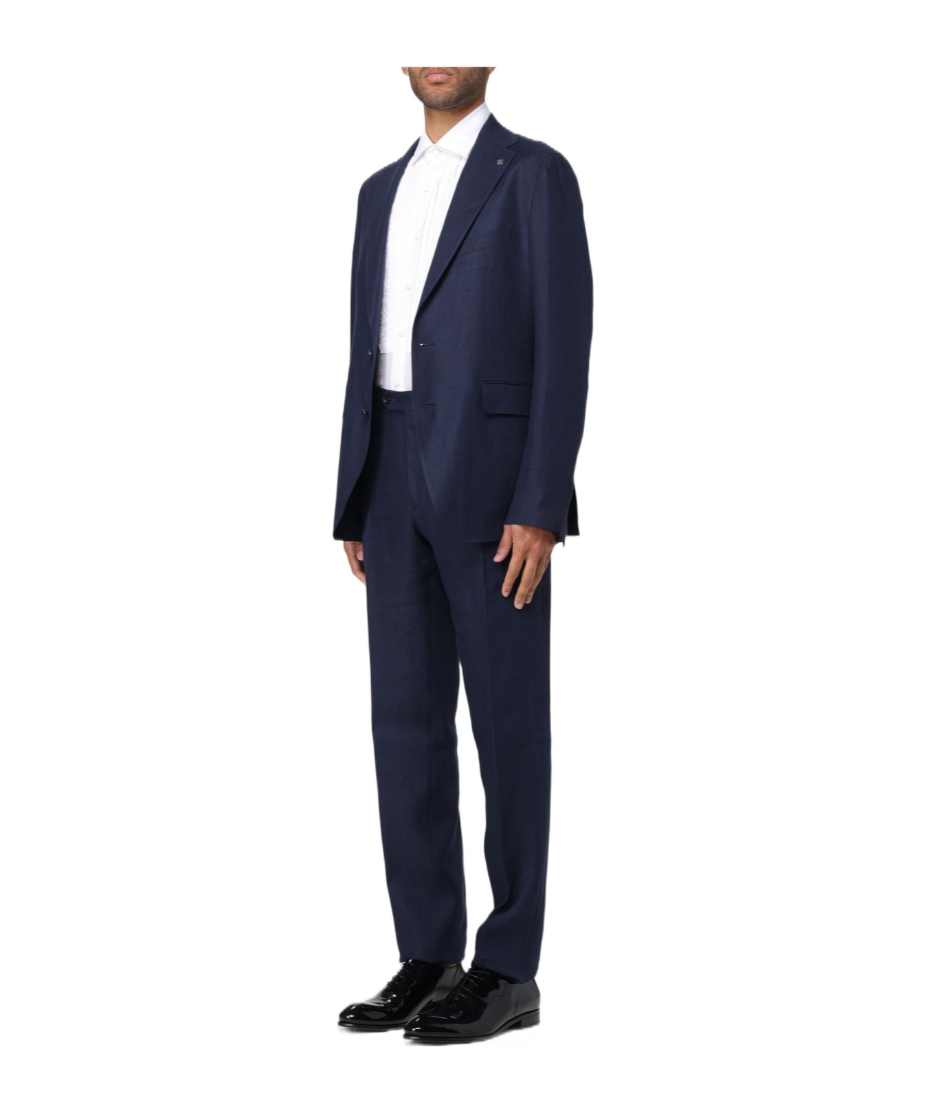 Tagliatore Button Suit In Black