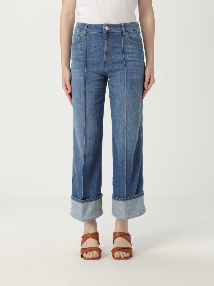 Kaos Piped-trim Jeans In Blue