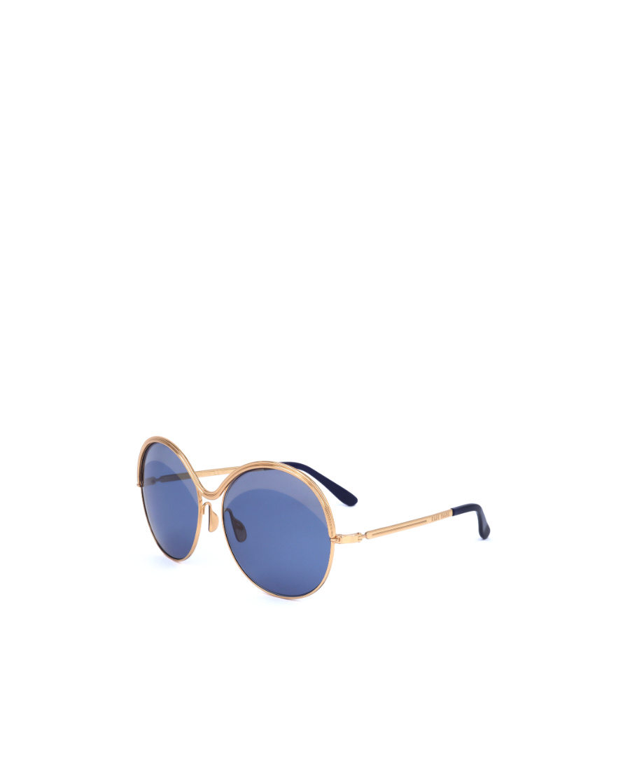 Elie Saab Round Frame Sunglasses In Blue