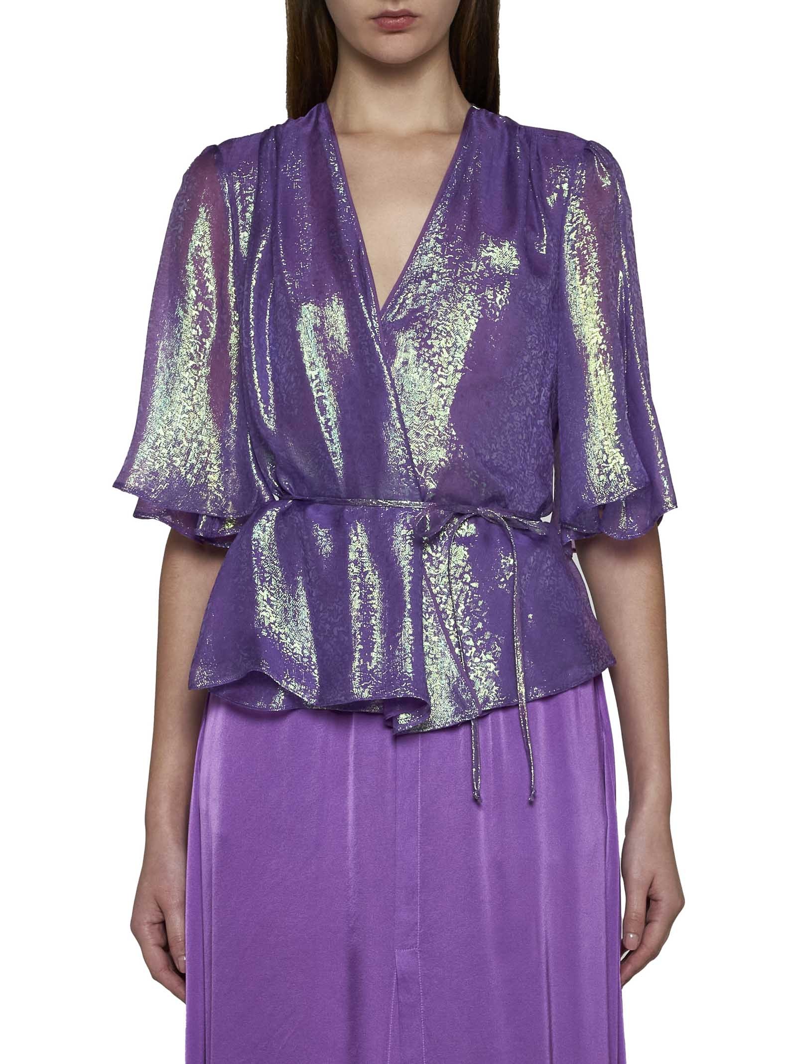 FORTE FORTE FORTE FORTE SHIMMER WRAP TOP