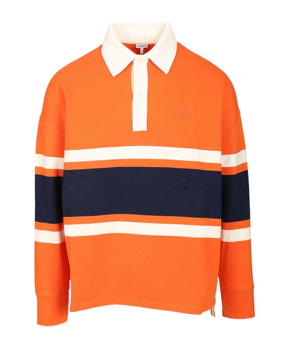 Loewe Long Sleeve Polo Polo Shirt Orange In Blue