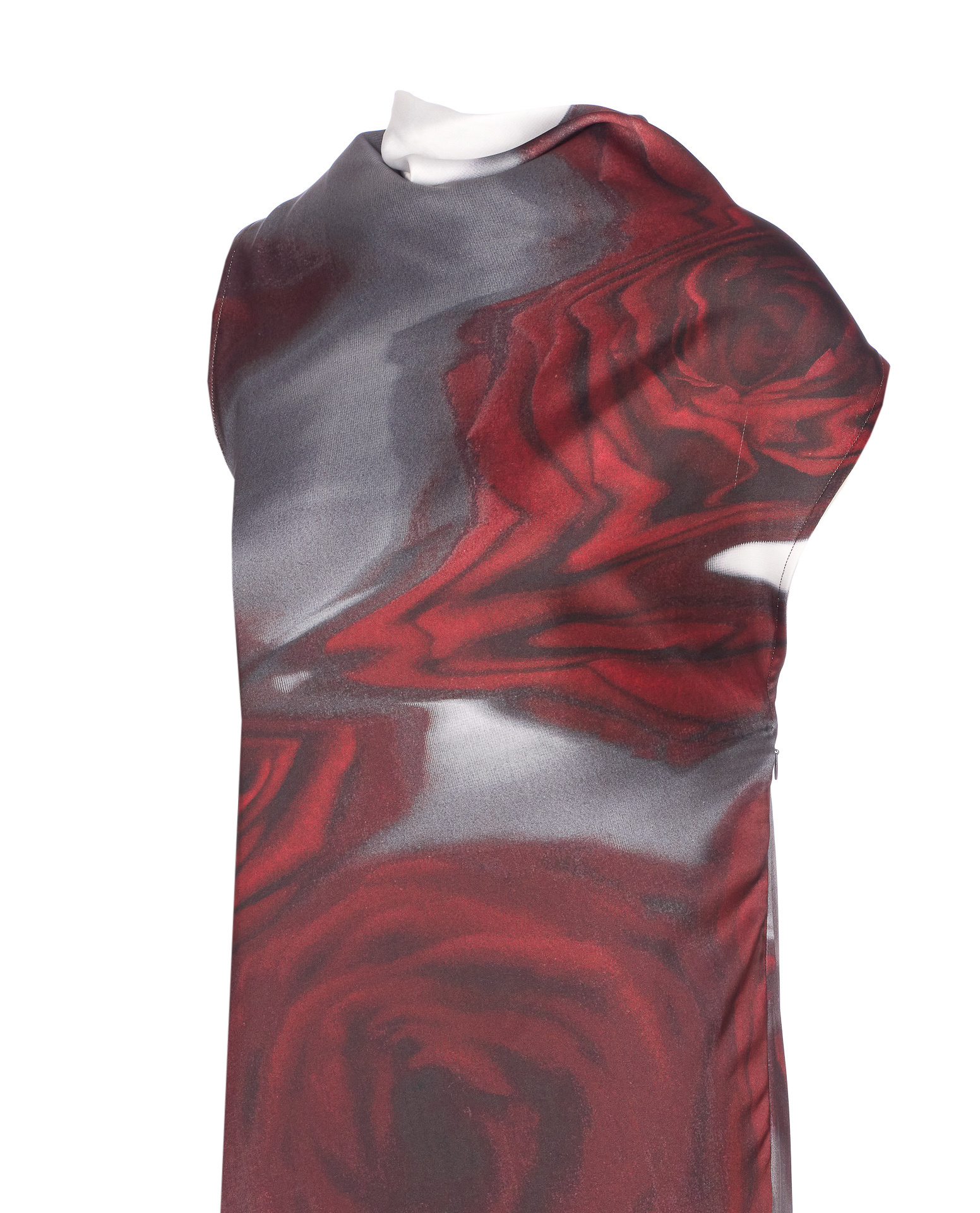 Jean Paul Gaultier Asymmetrical Maxi Dress Floral Print In Multi