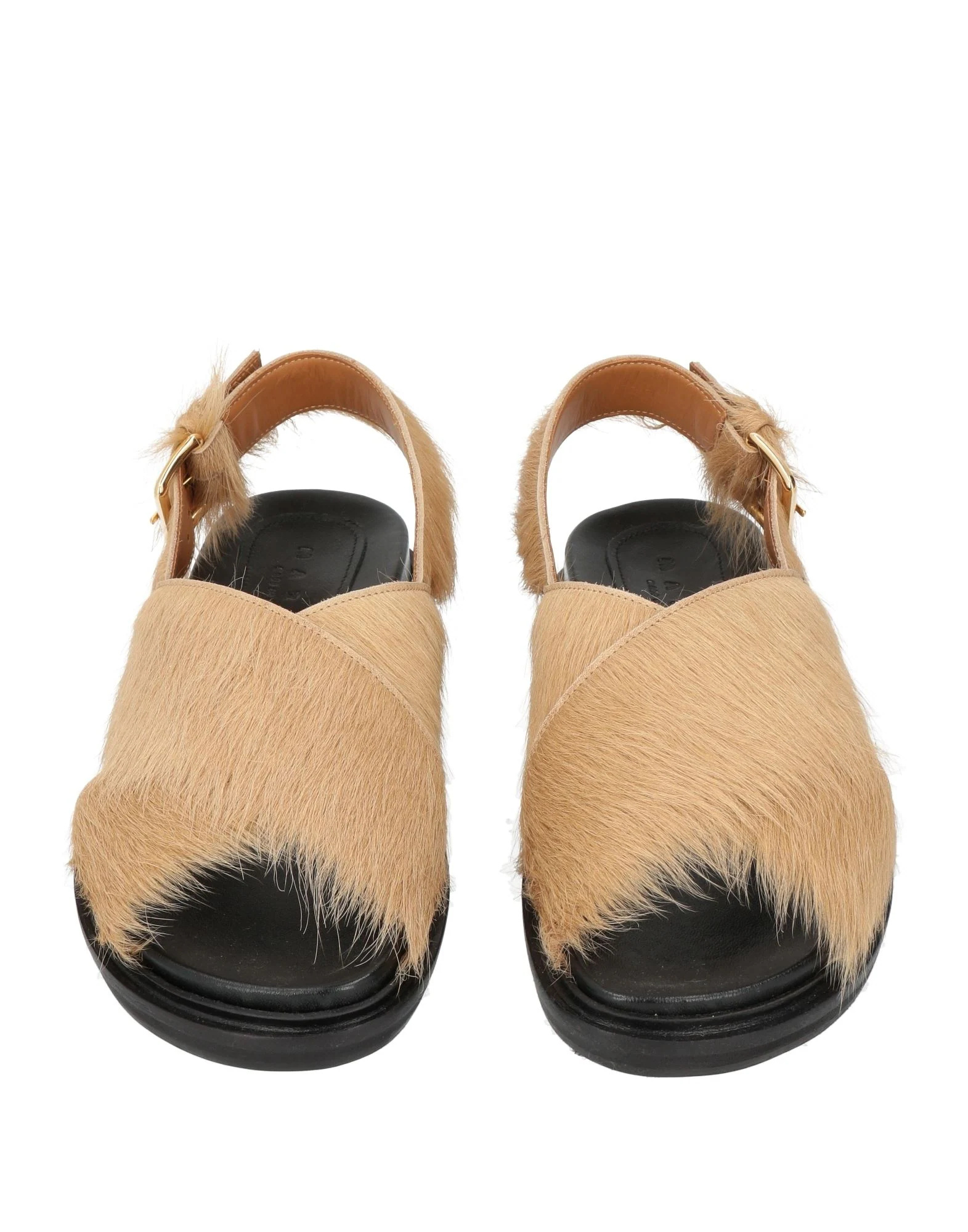 Marni Solid Color Sandals In Camel