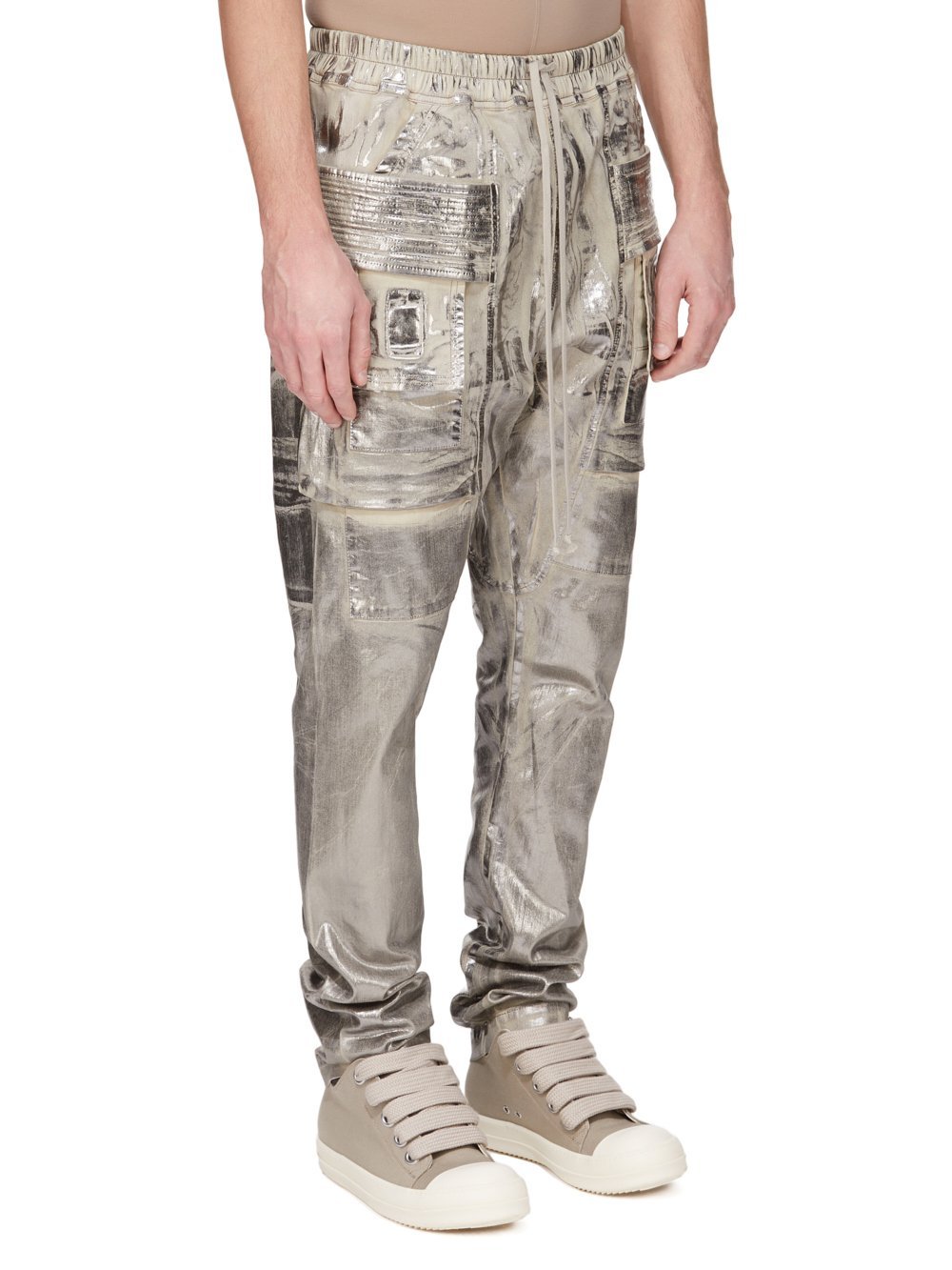 Rick Owens Drkshdw Work Casual Pants In Gray