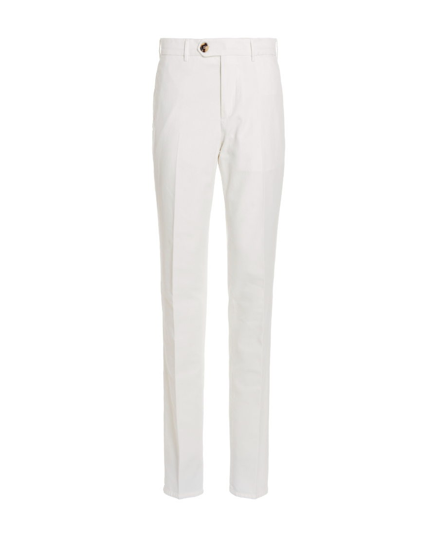 Brunello Cucinelli Cotton Slim Fit Pants In White