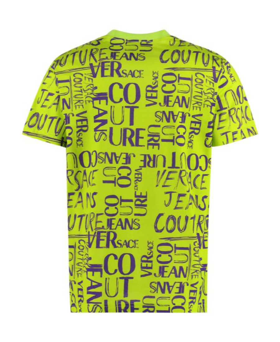 VERSACE JEANS LOGO-PRINT COTTON T-SHIRT