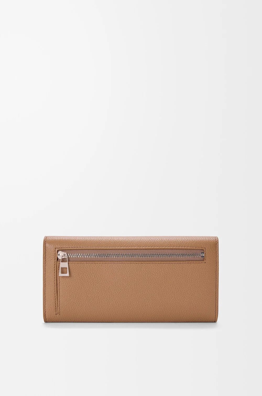 Loewe Pebble Continental Wallet In Mini Grain Calfskin In Brown
