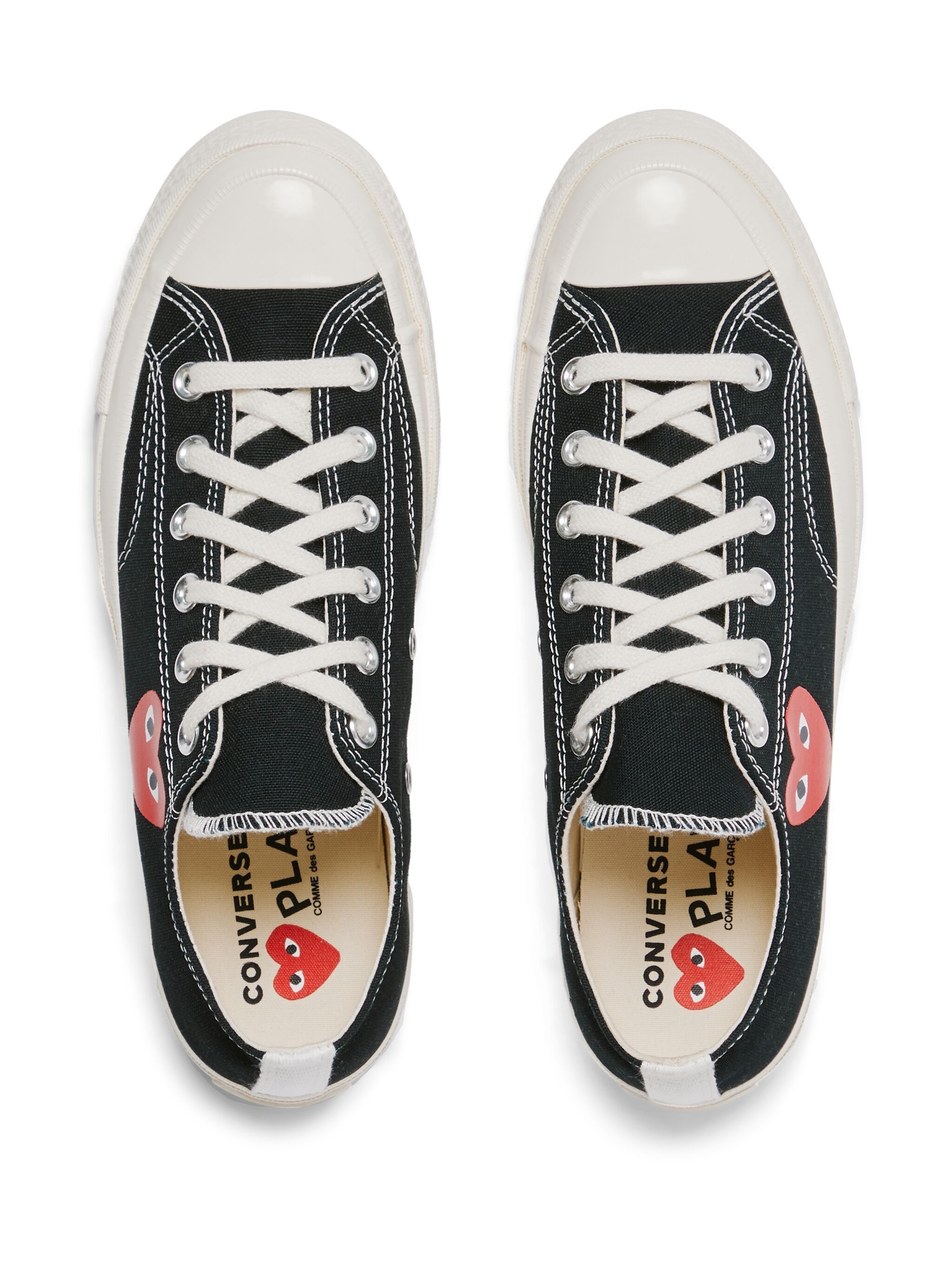 Comme Des Garçons Play Black Converse Edition Chuck 70 Cdg Ox Sneakers In White