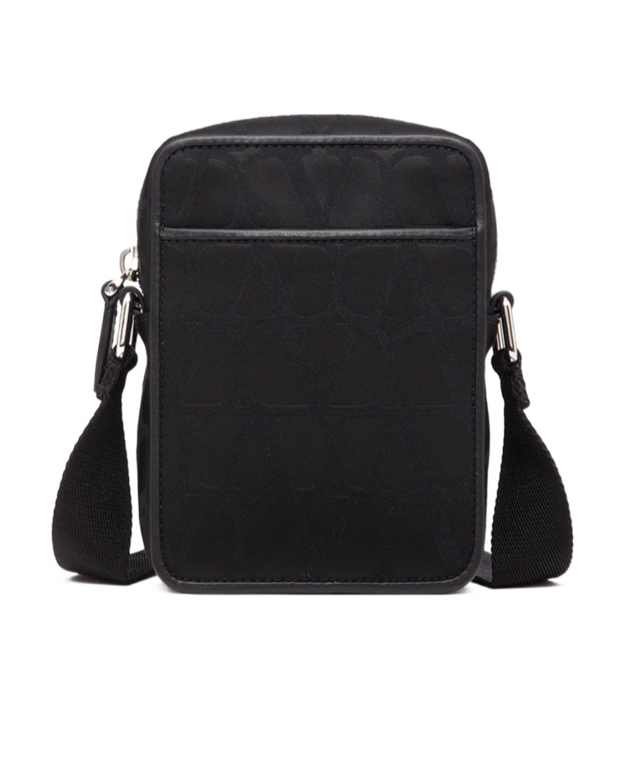 Valentino Garavani Men Toile Iconographe Crossbody Bag In Black