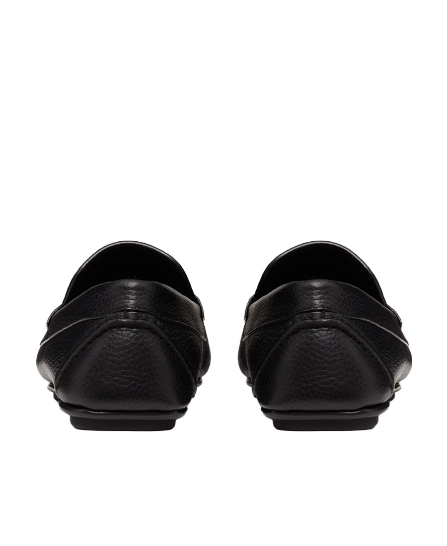 Valentino Vlogo Leather Loafers In Black