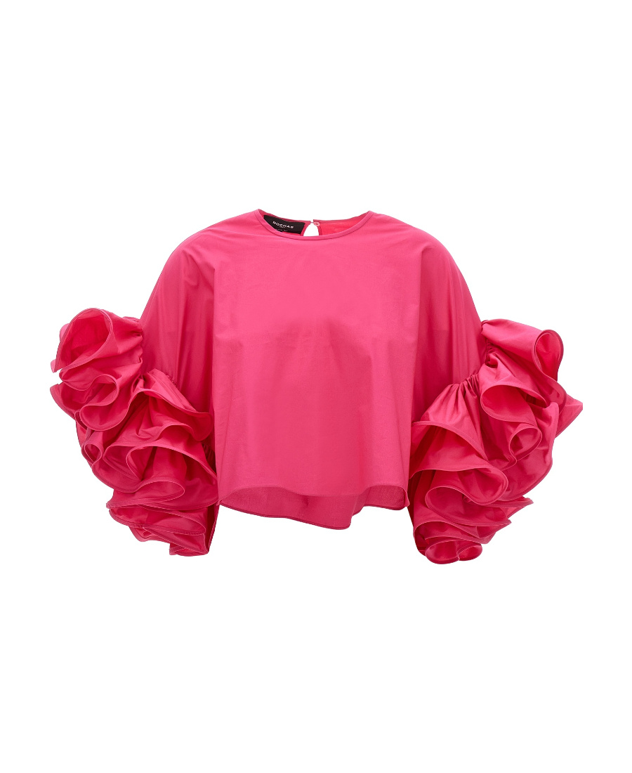 Rochas Round-neck Blouse In Red