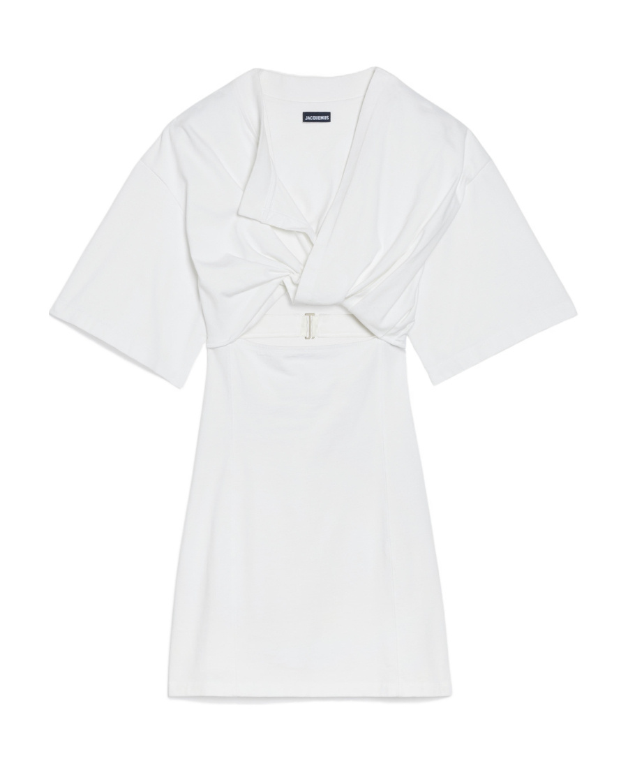 Jacquemus Bahia Cut-out Detail Minidress In White