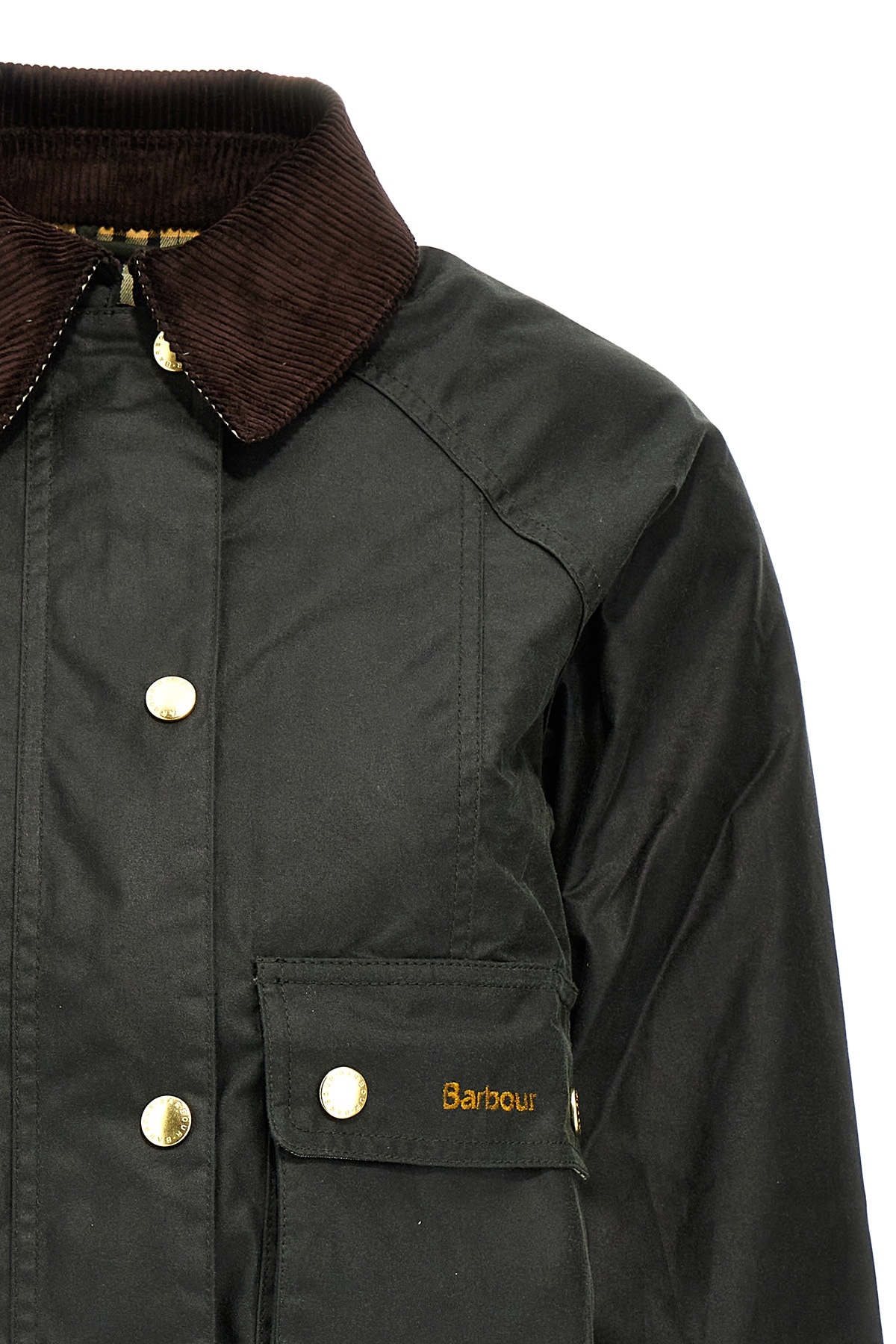 Barbour Cropped Beadnell Jacket In Green