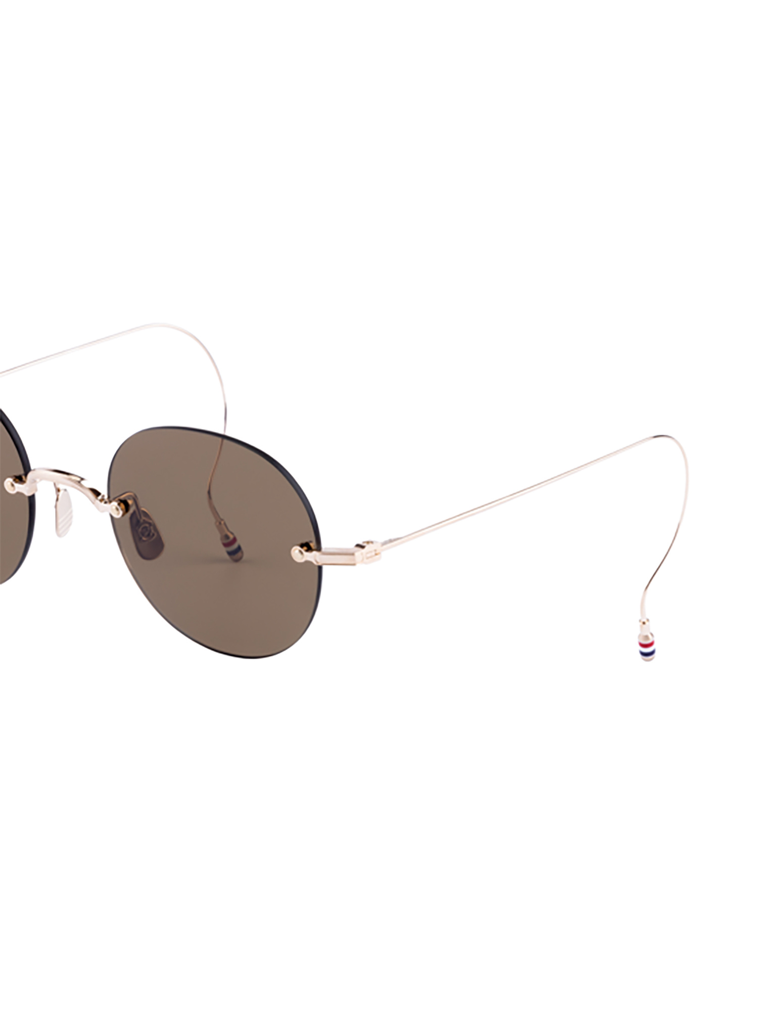 Thom Browne 938a Round-frame Metal Sunglasses In Gray