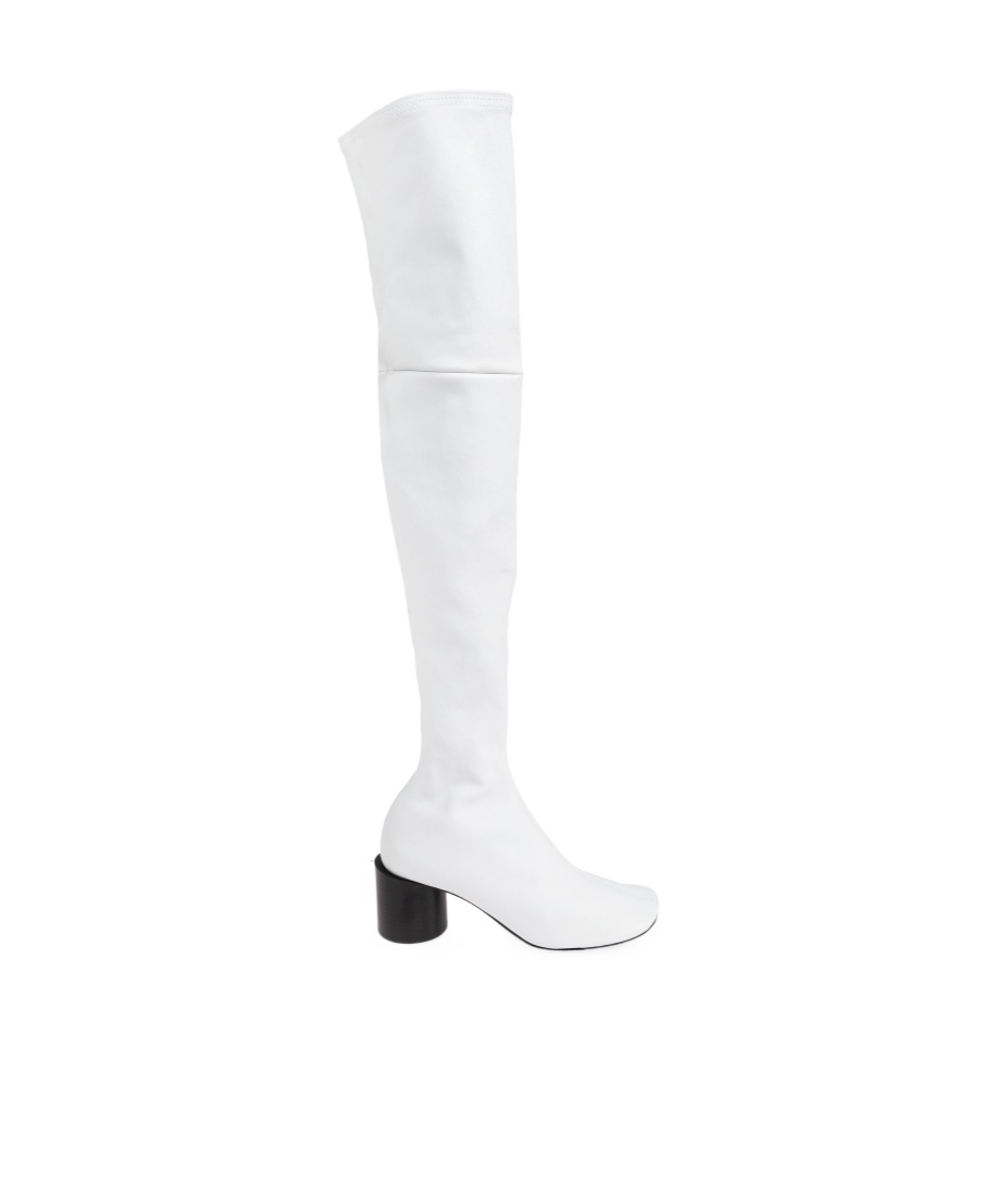 Jil Sander 60mm Block-heel Over-the-knee Boots In White