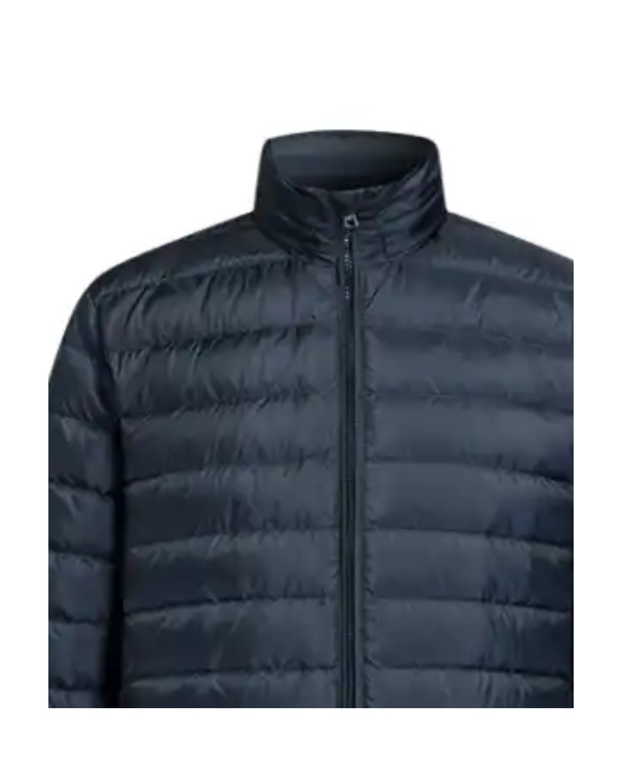 Emporio Armani Logo Down Jacket In Black