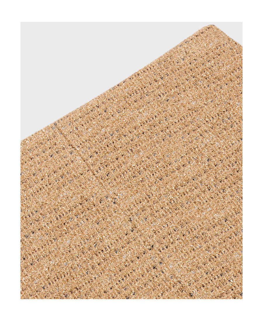 Celine Lurex Nart Fabric Mini Half Skirt In Nude