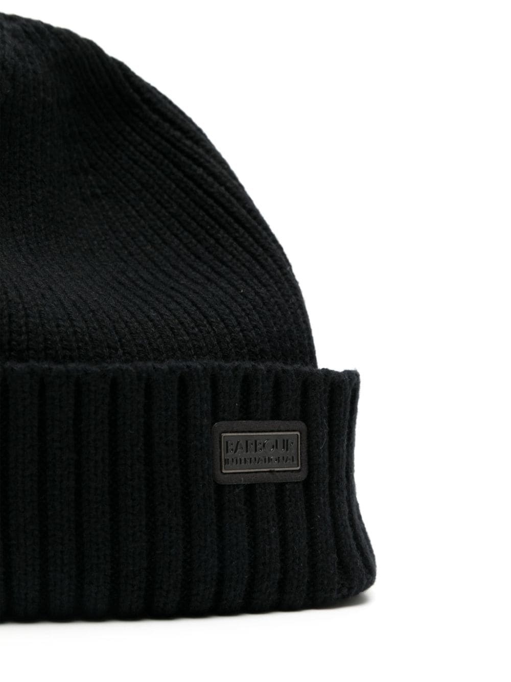 Barbour Carlton Ribbed Beanie In Black