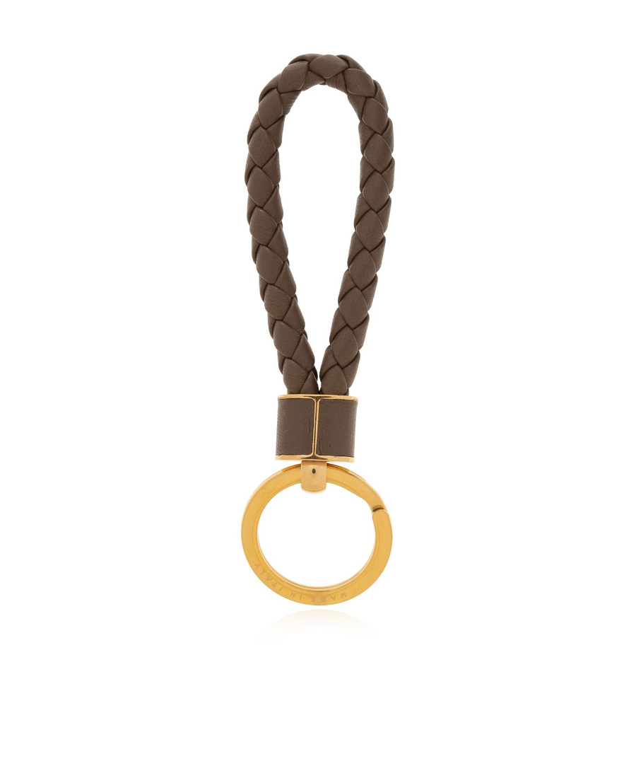 Bottega Veneta Weave A Key Ring In Brown