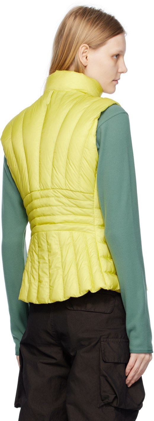 Mackage Standing Collar Quilted Vest In Yellow