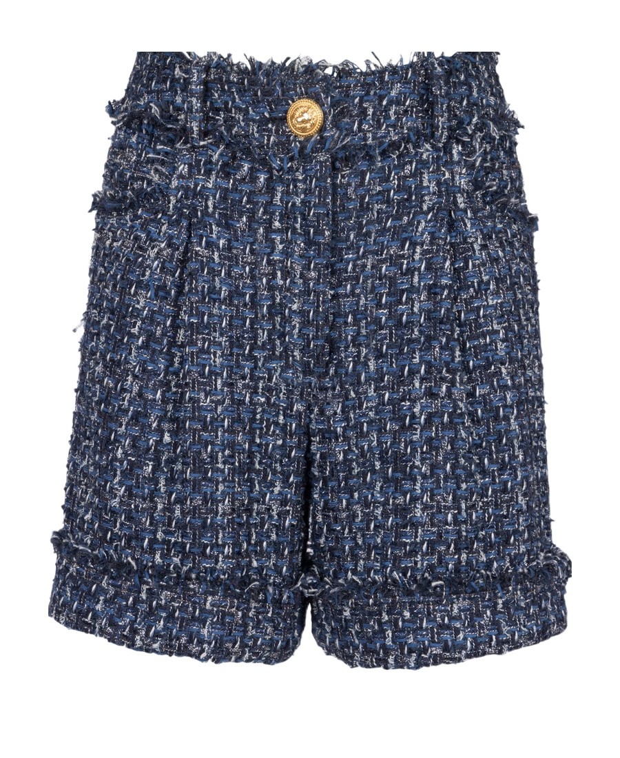 BALMAIN TWEED HIGH-RISE SHORTS