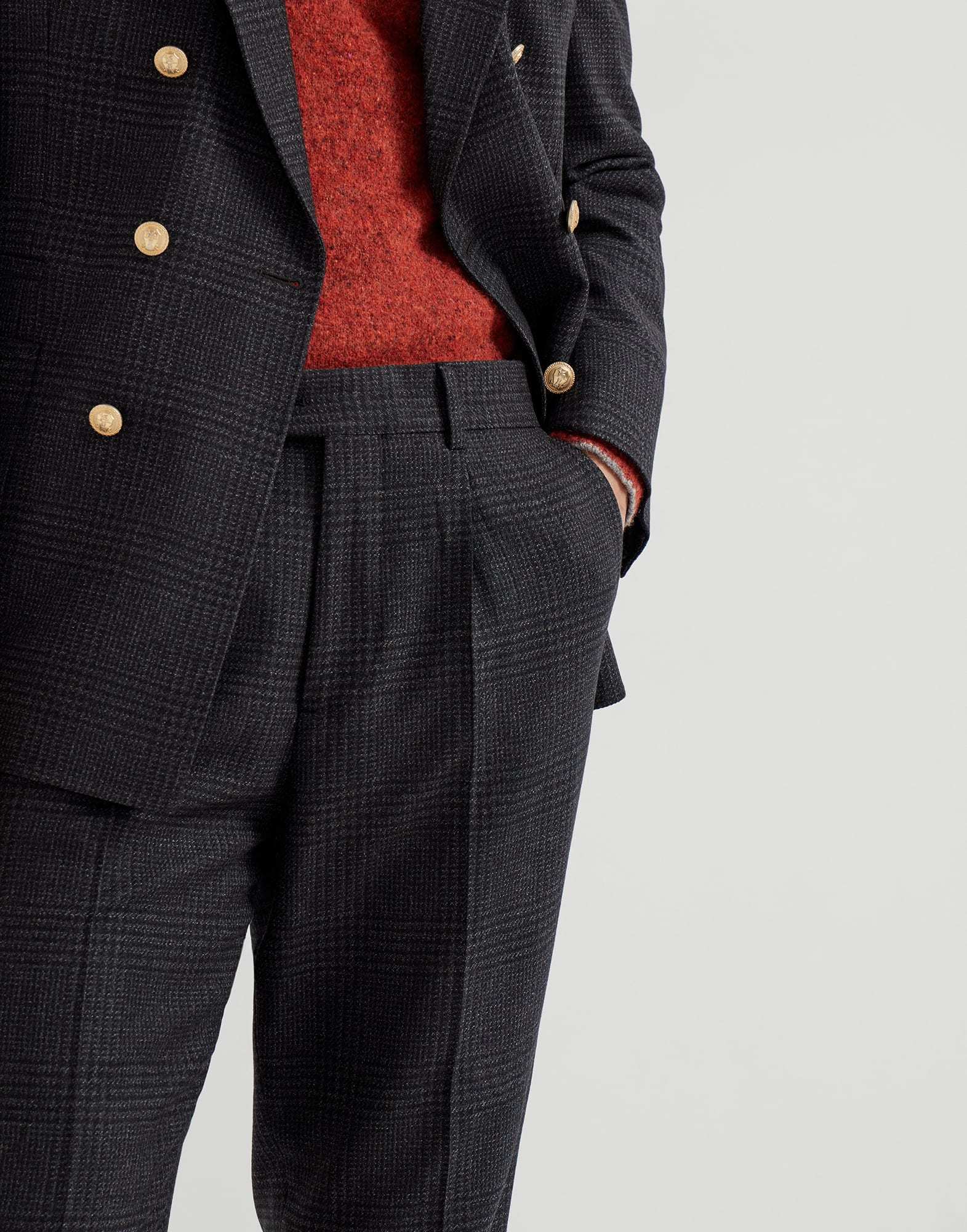 Brunello Cucinelli Slim-fit Pleated Linen Suit Trousers In Gray