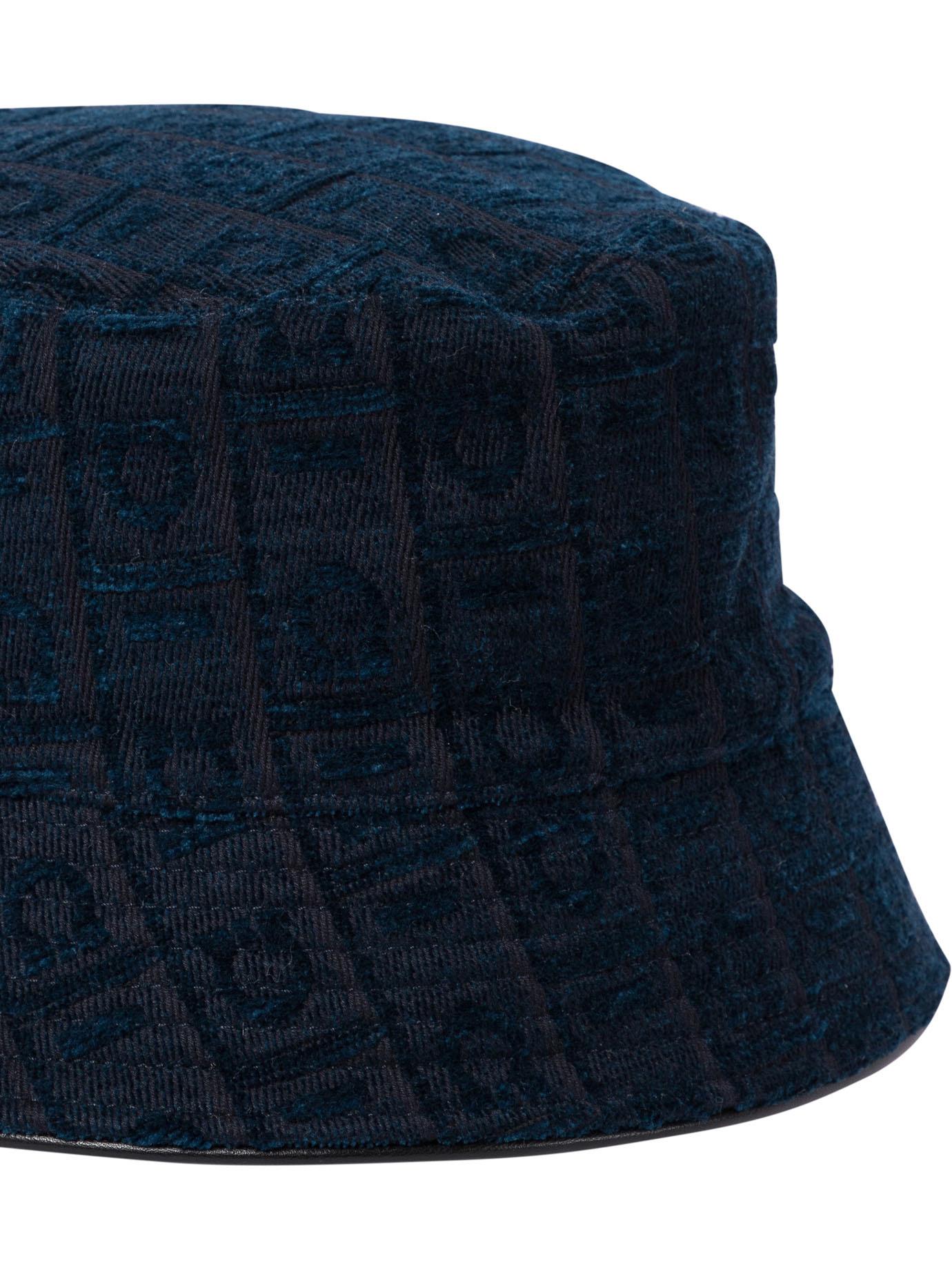 Ferragamo Patterned Textured Wide Brim Hats In Black
