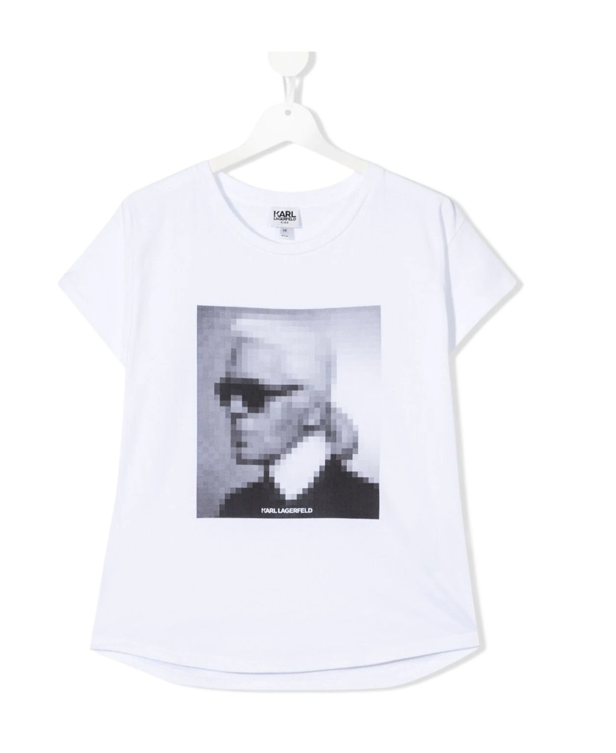 Karl Lagerfeld Teen Karl-print T-shirt In White