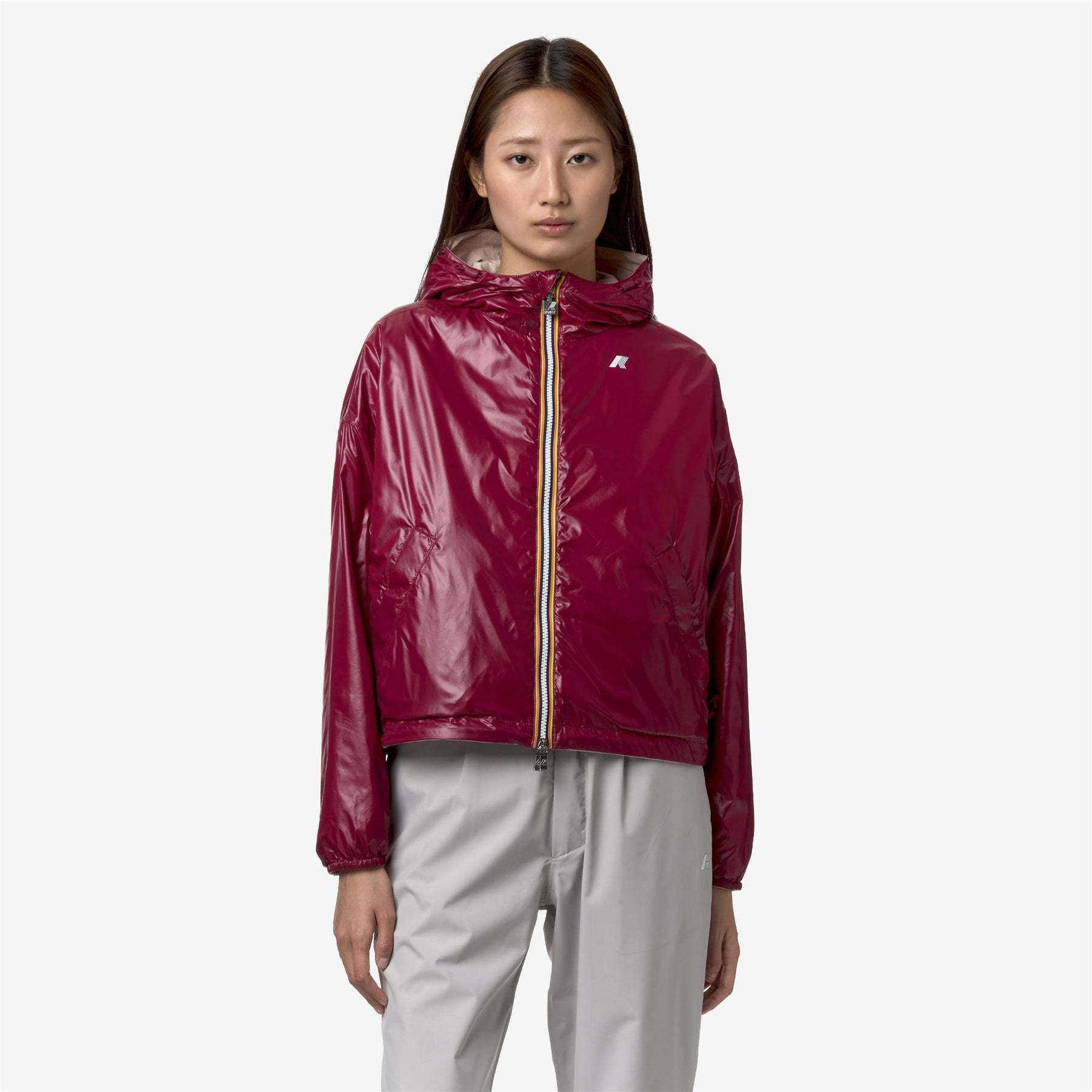 K-way Pink Laurette Plus Reversible Jacket In Pink