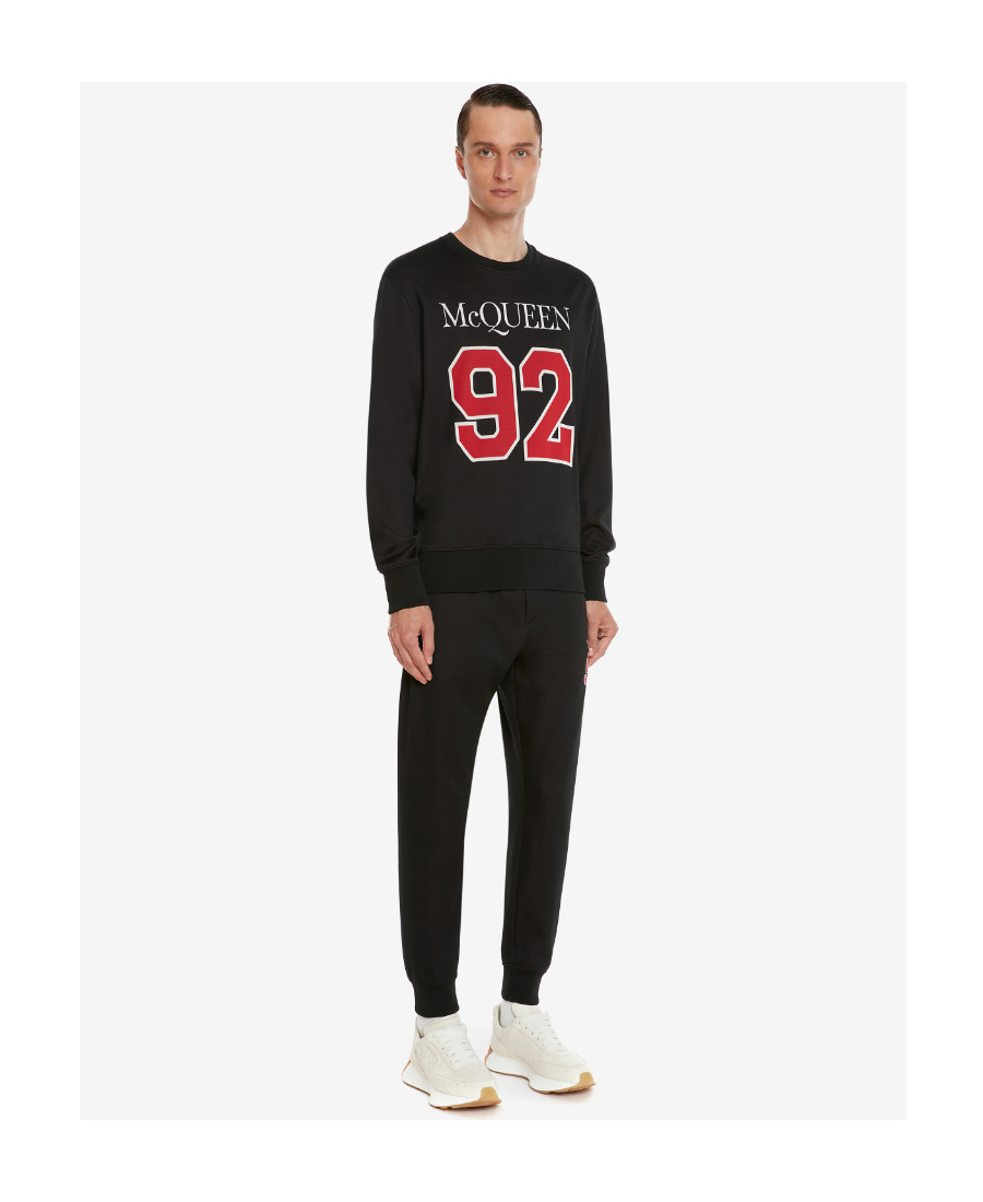 Alexander Mcqueen Logo-print Track Pants In Black