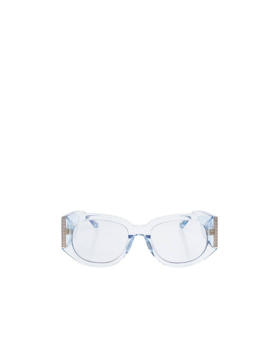 Linda Farrow X Sara Shakeel Debbie Rectangle Framed Sunglasses In Blue