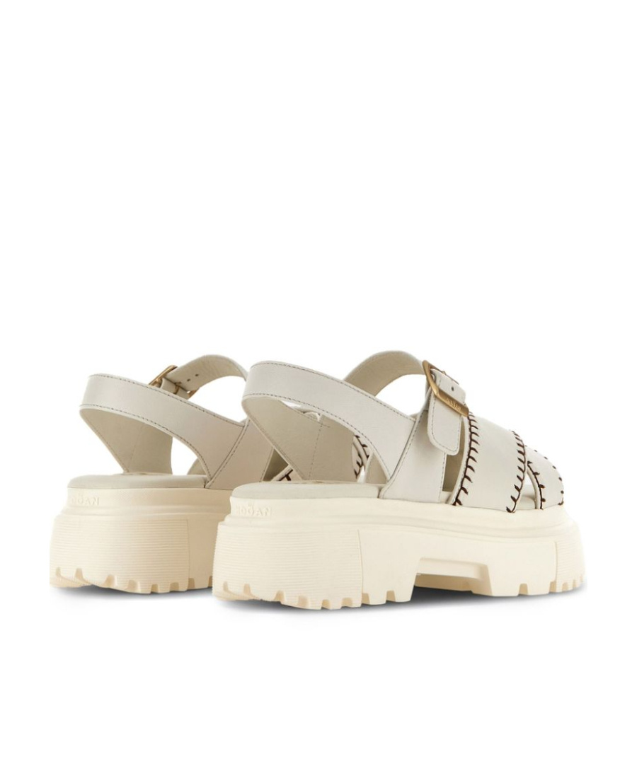 Hogan Sandals With Buckle In White