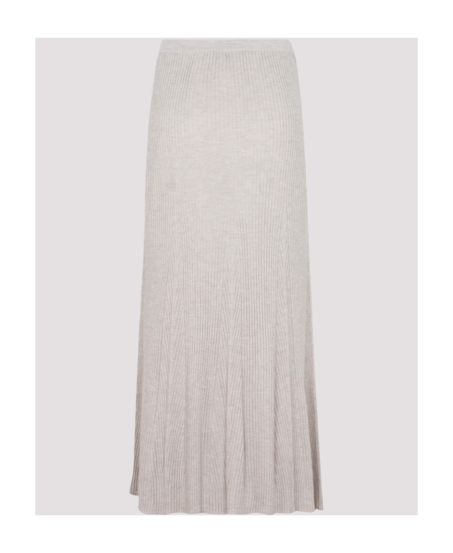 Gabriela Hearst Ribbed-knit Midi Skirt In White