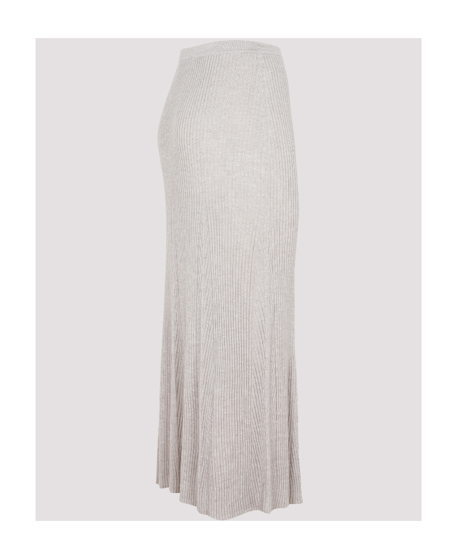 Gabriela Hearst Ribbed-knit Midi Skirt In White