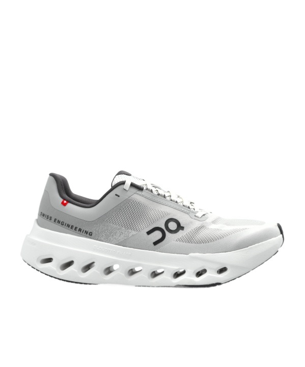On Running Cloudsurfer Next Wide Running Shoes In Glacier/white In White