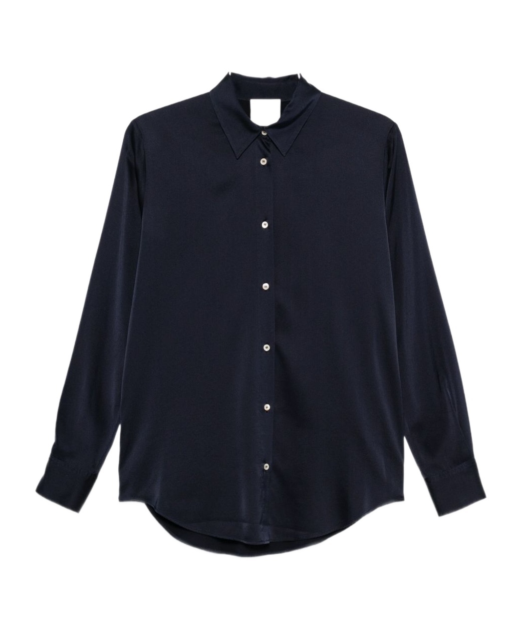Forte Forte Luxurious Silk Blend Long Sleeve Shirt In Blue