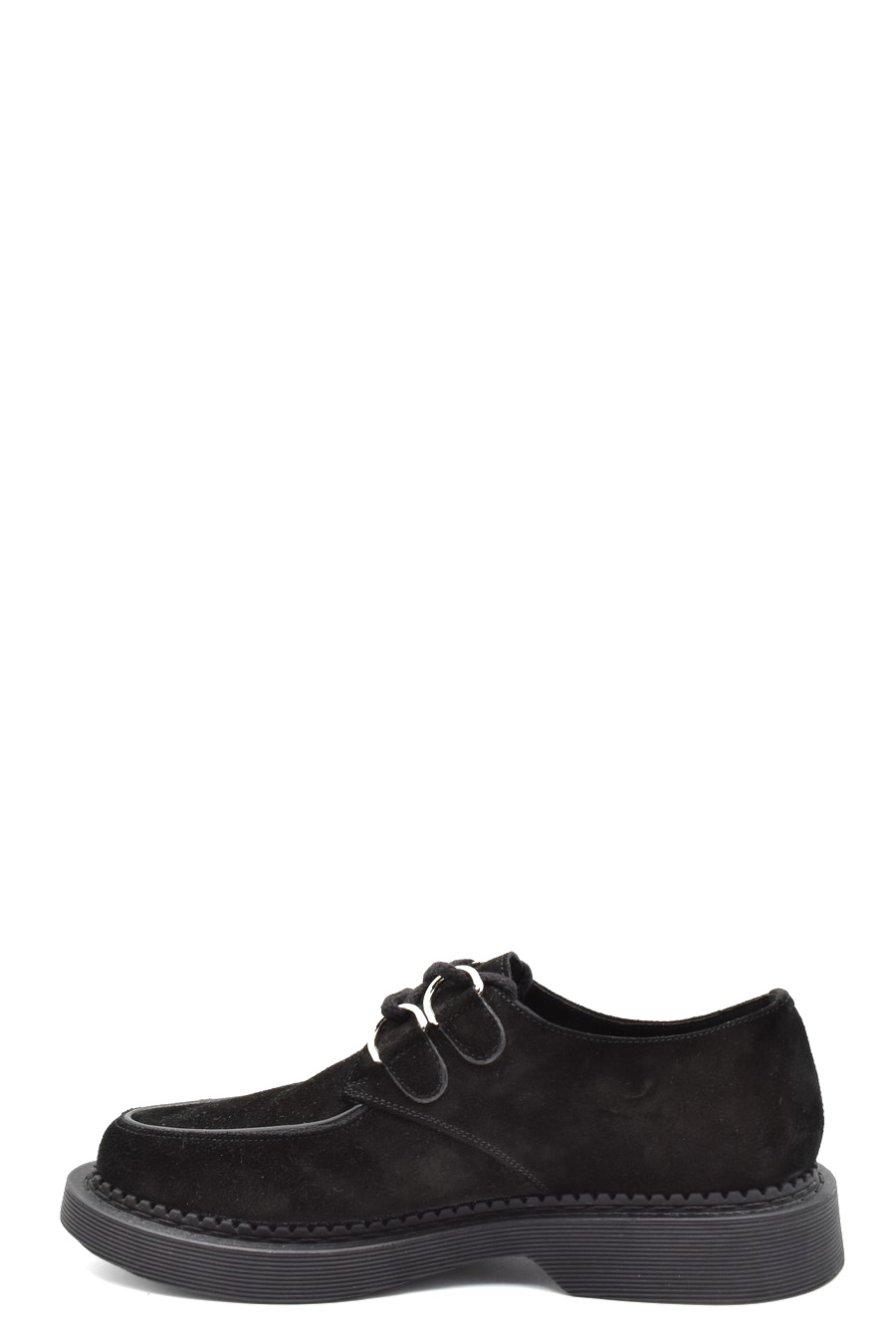 Saint Laurent Teddy Suede Lace-up Shoes In Black