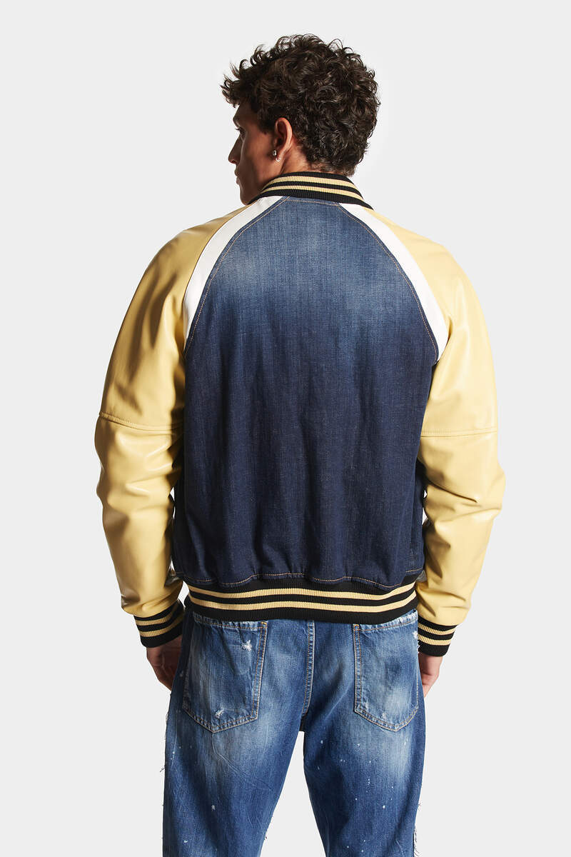 DSQUARED2 STREET COLLEGE PANELLED BOMBER JACKET