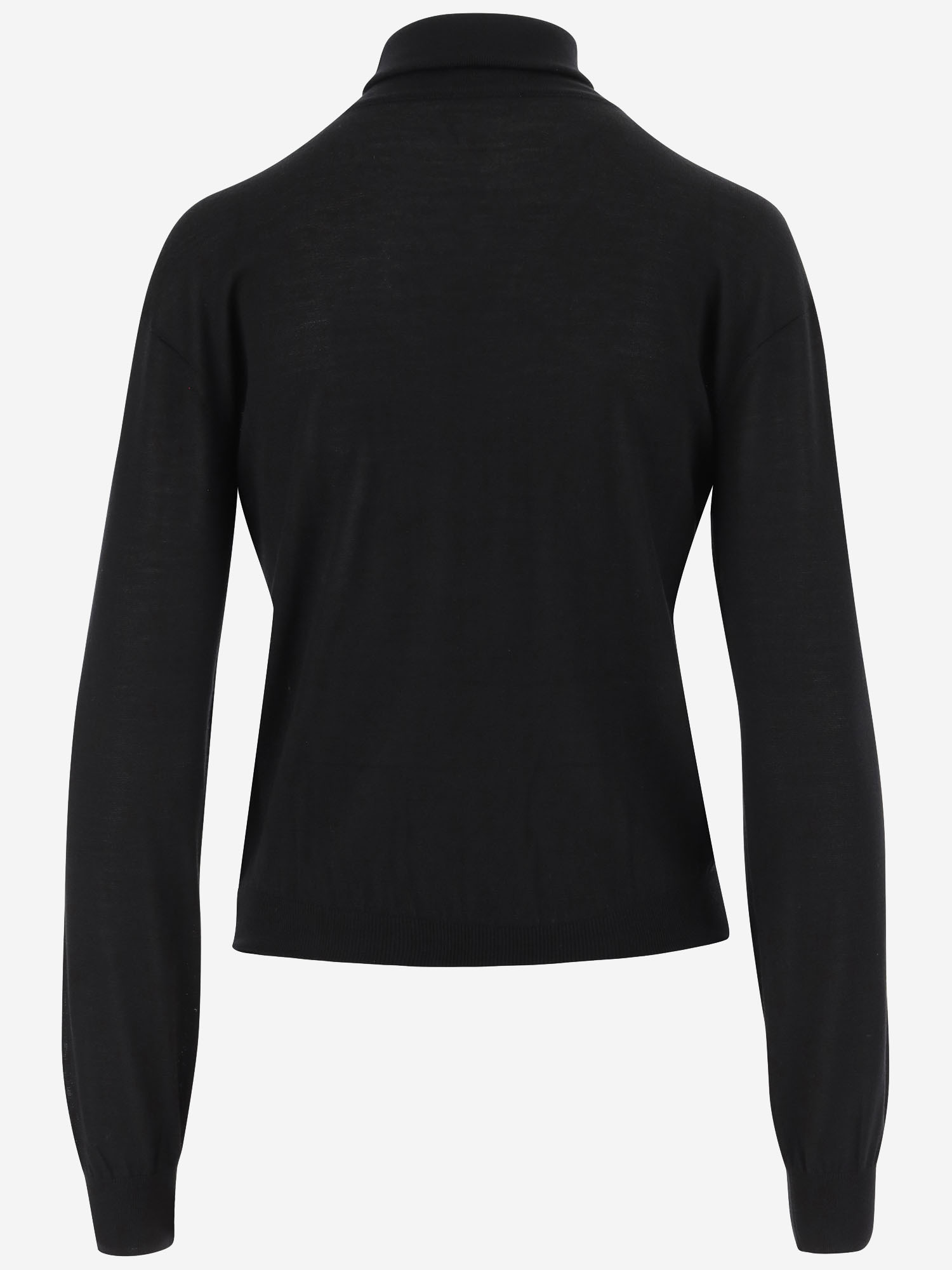 Saint Laurent High-neck Long-sleeve Sweater In Black