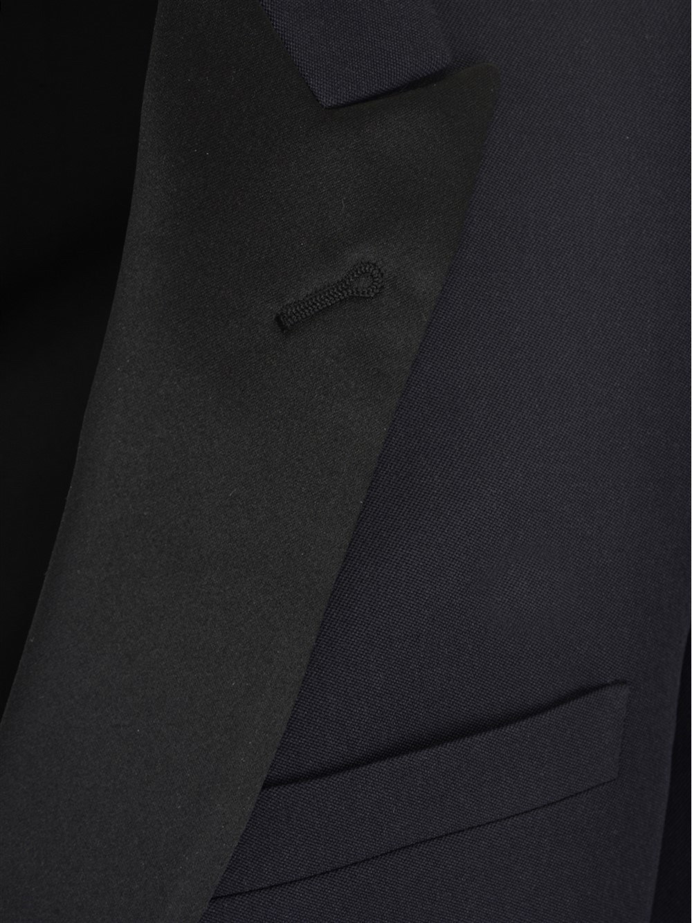 Saint Laurent Peaked Lapel Two Piece Suit In Black