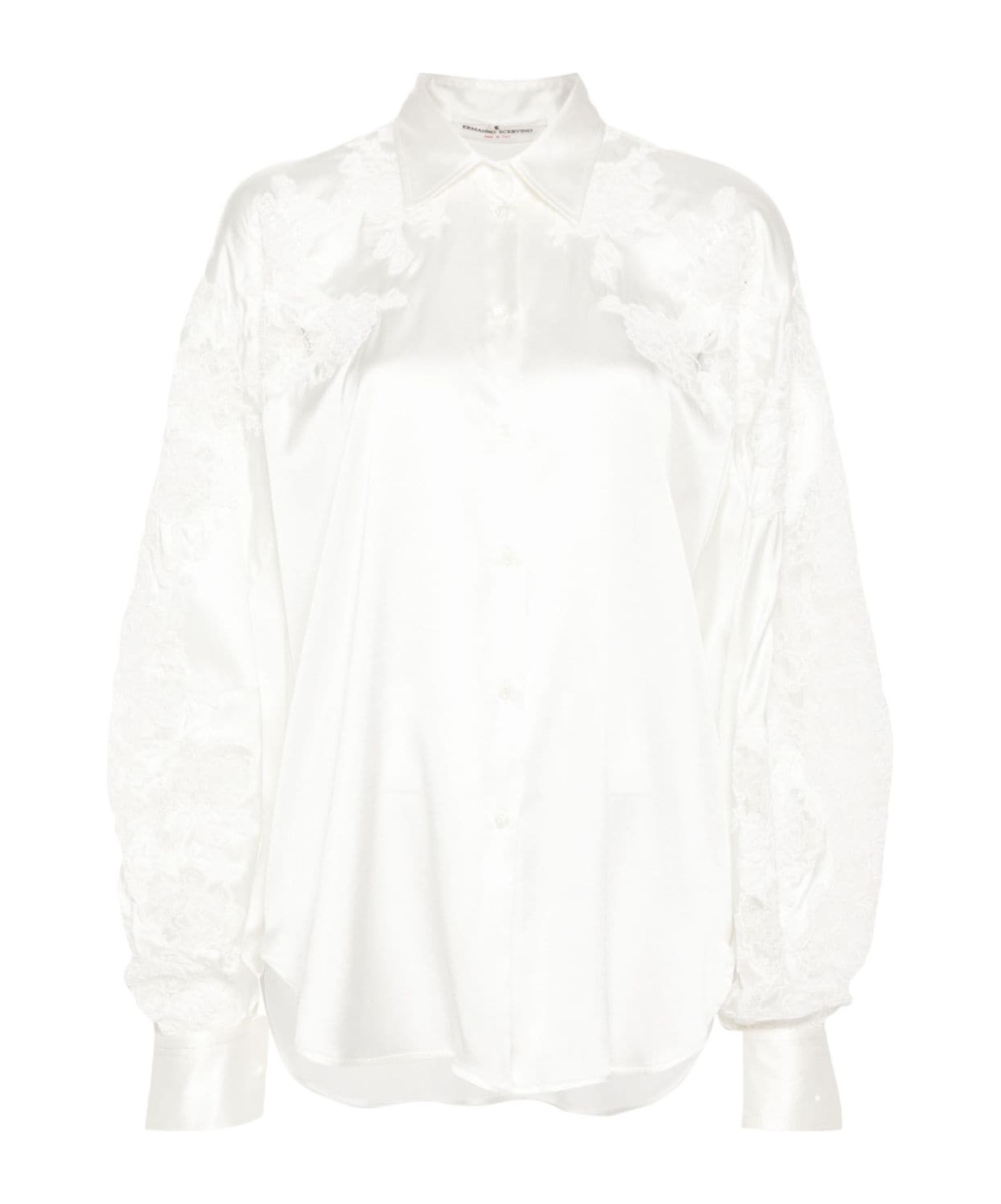 Ermanno Scervino Long-sleeved Shirt In White