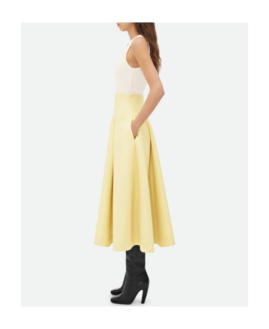 BOTTEGA VENETA BOTTEGA VENETA COMPACT WIDE MIDI SKIRT