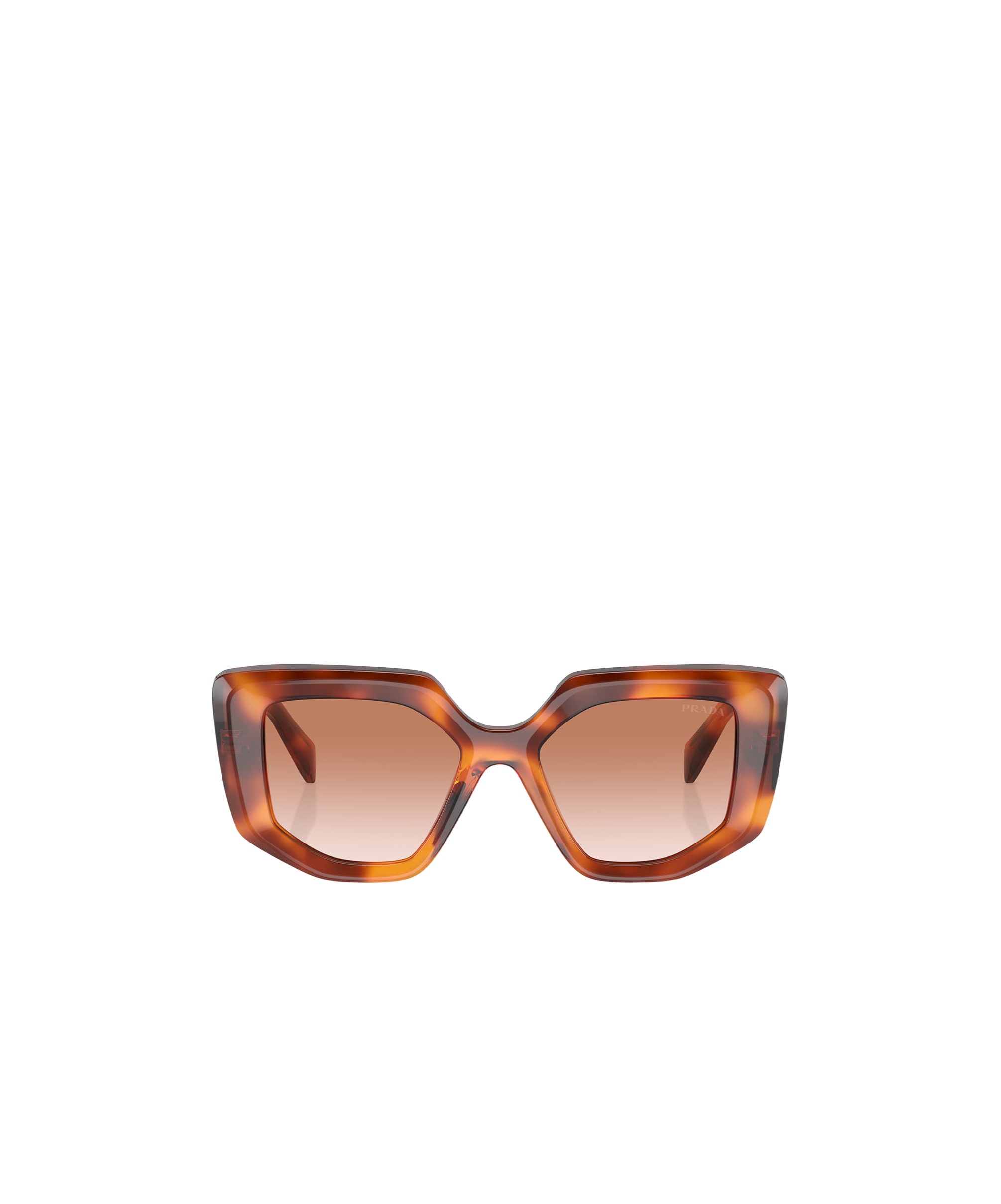 Prada Brown Gradient Irregular Ladies Sunglasses Pr 14zs 18r70e 50 In Multicolor