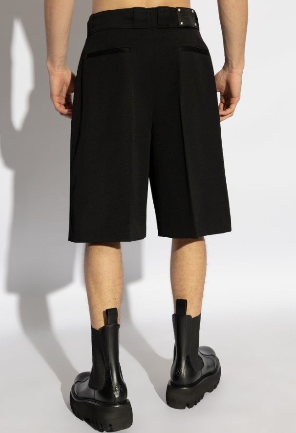 Alexander Mcqueen Formal Wool Bermuda Shorts In Black