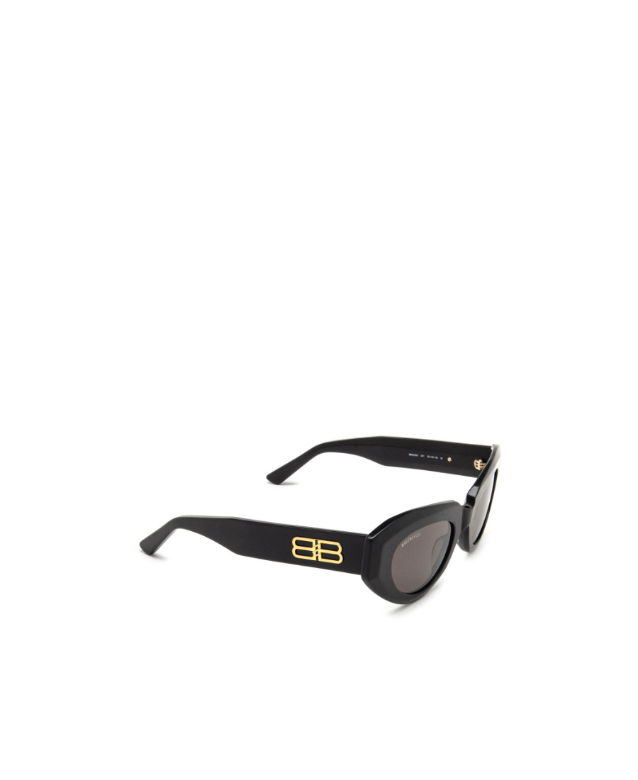 Balenciaga Oval-frame Sunglasses In Black
