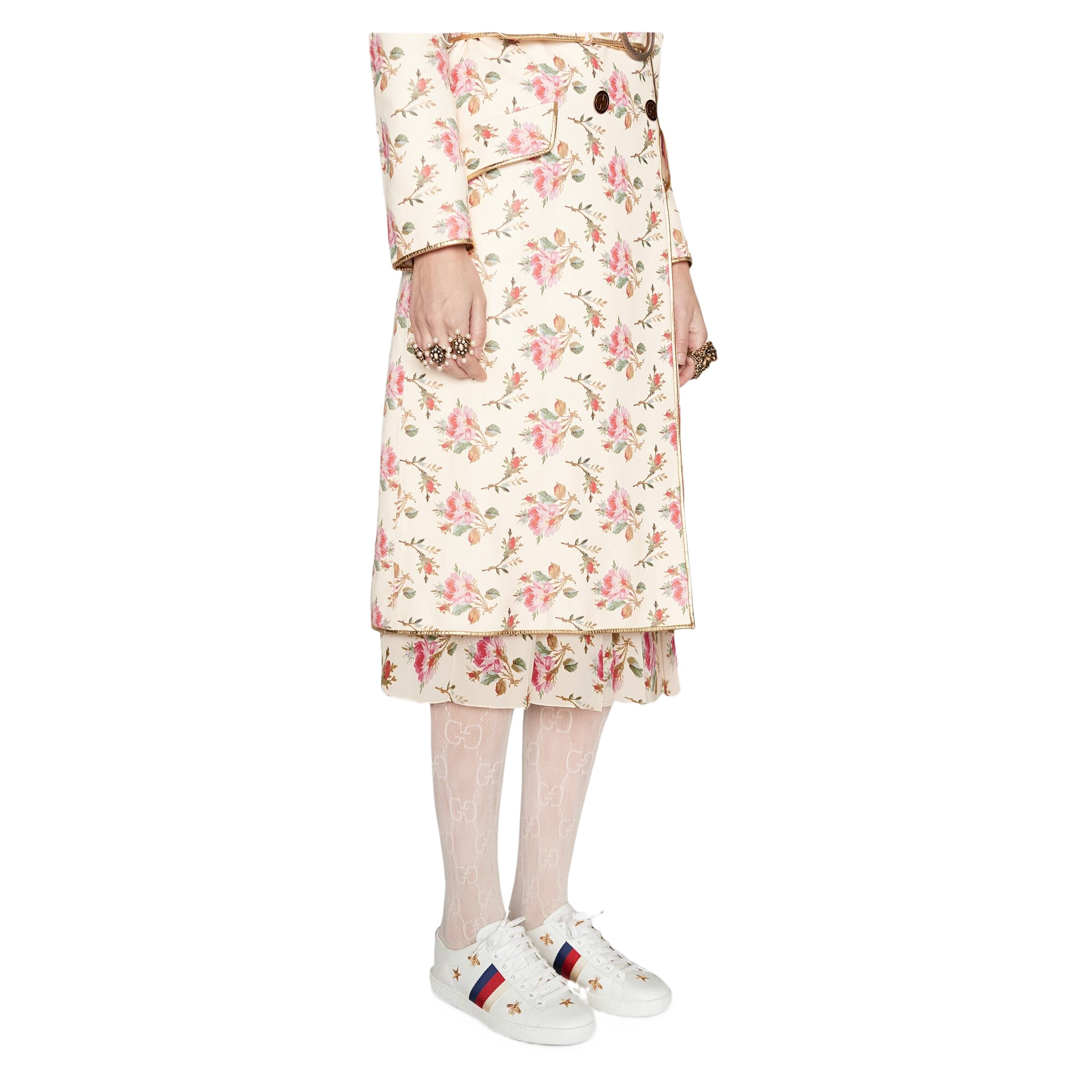 GUCCI ACE SNEAKER WITH BEES AND STARS