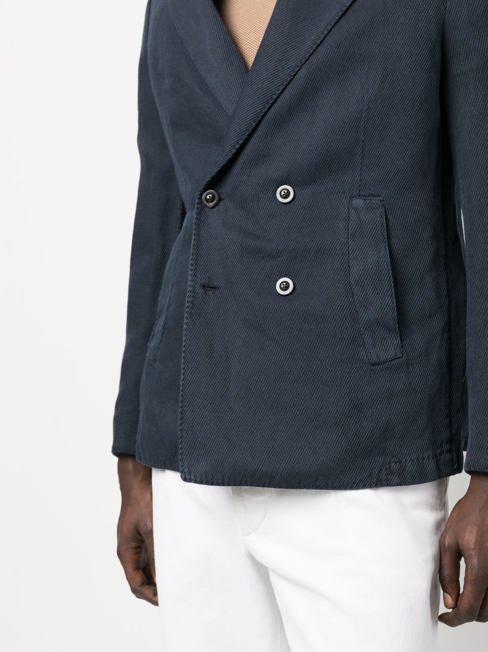 Boglioli Lapel Long-sleeved Suit Jacket In Black
