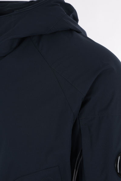 C.p. Company Logo-patch Zip-up Sports Jacket In Black